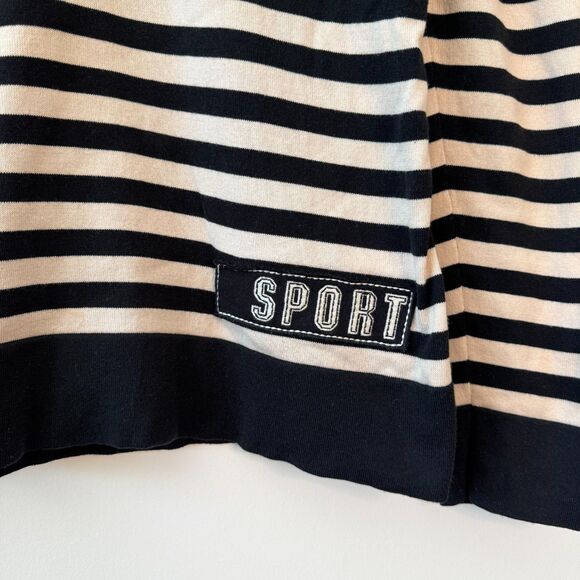 Escada Sport Striped V Neck Pullover Sweater Size Medium - Picture 5 of 6